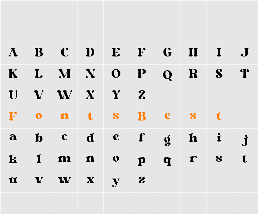 Dianda DEMO Character Map