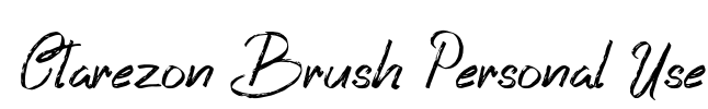 Clarezon Brush Personal Use Font Image