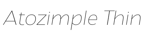 Atozimple Thin Font Image