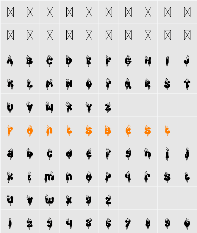 Cold Snowflake Six Character Map