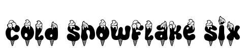 Cold Snowflake Six Font Image