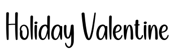 Holiday Valentine Font Image