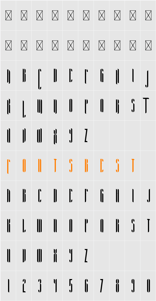 Aria Character Map