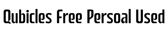 Qubicles Free Persoal Used Font Image