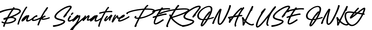 Black Signature PERSONAL USE ONLY Font Image