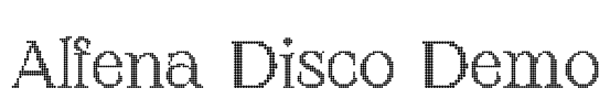 Alfena Disco Demo Font Image