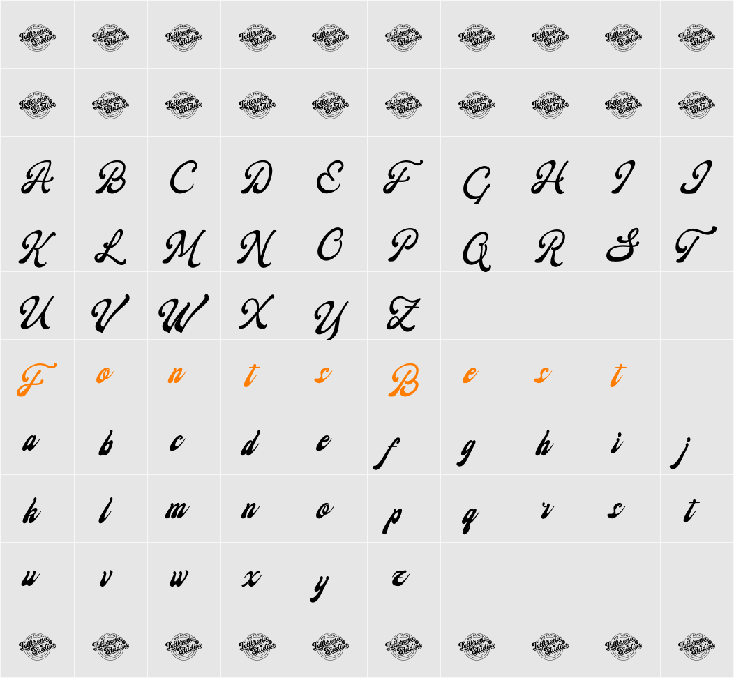 Heavenly Slices DEMO VERSION Character Map