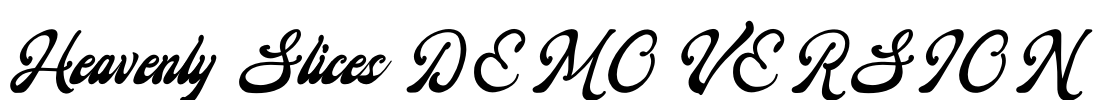 Heavenly Slices DEMO VERSION Font Image