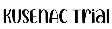 KUSENAC Trial Font Image