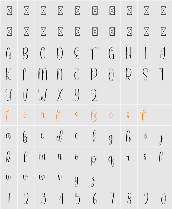 Thinky Character Map