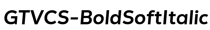 GTVCS-BoldSoftItalic Font Image