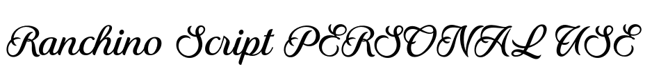 Ranchino Script PERSONAL USE Font Image