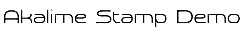 Akalime Stamp Demo Font Image