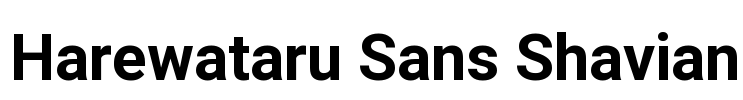 Harewataru Sans Shavian Font Image