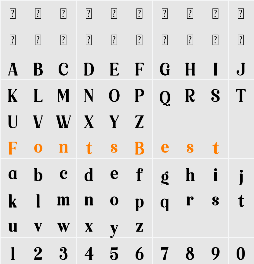 Raillinc Character Map