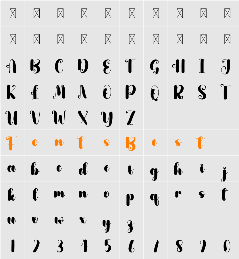 Whiteswan Character Map