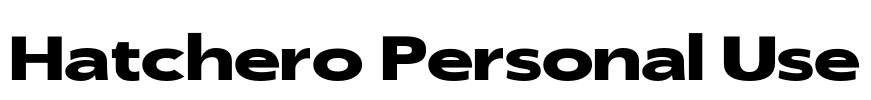Hatchero Personal Use Font Image