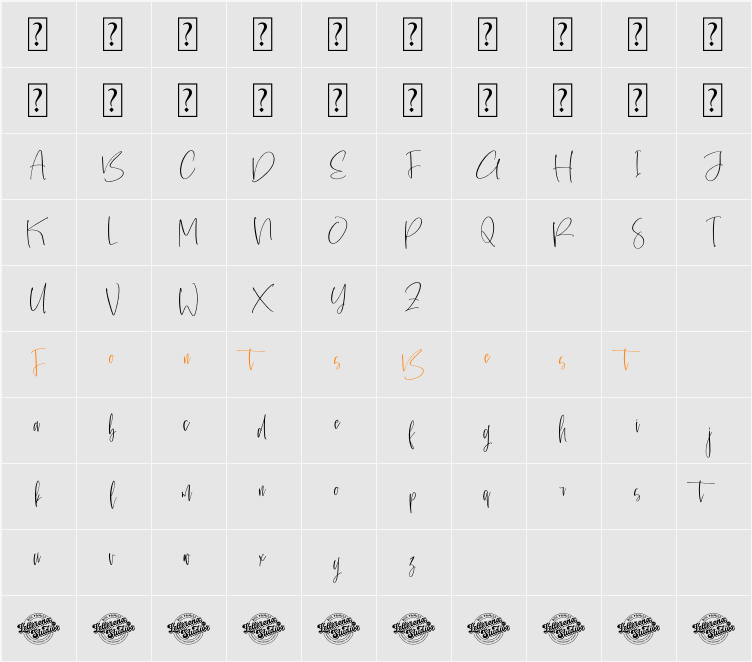 Gella Romane DEMO VERSION Character Map