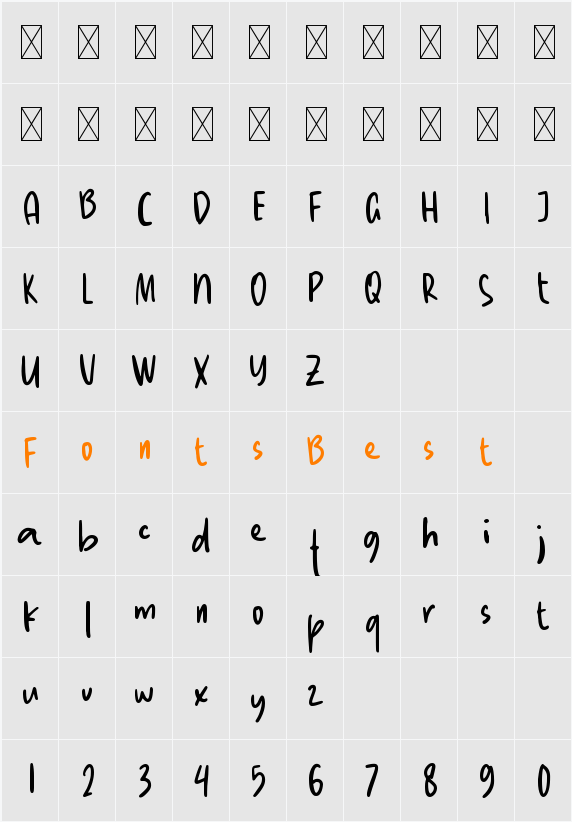Catch Up Demo Character Map