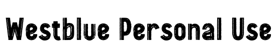 Westblue Personal Use Font Image