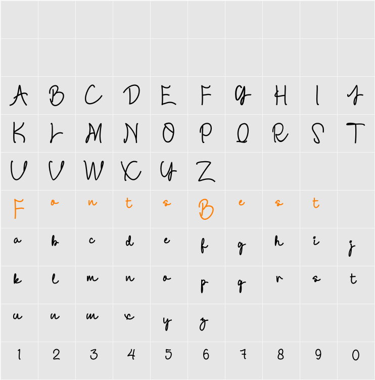 Rudalina Character Map