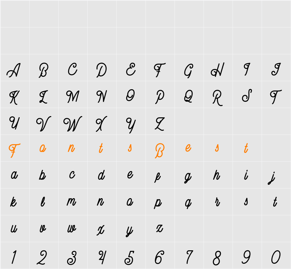 Gillnord Character Map