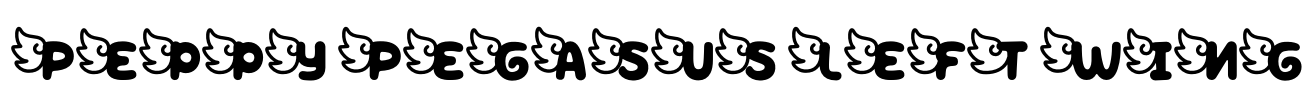 Peppy Pegasus Left Wing Font Image