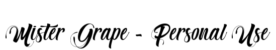 Mister Grape - Personal Use Font Image