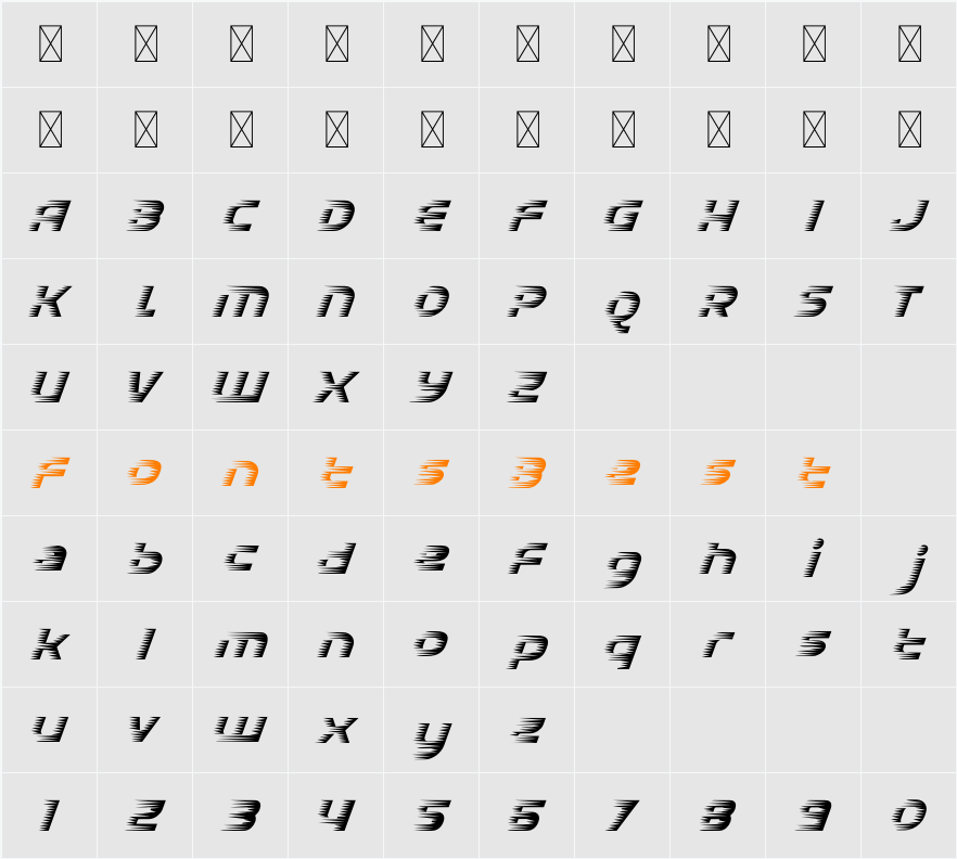 Rapido Racers Eleven Character Map