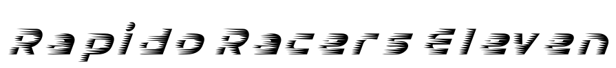 Rapido Racers Eleven Font Image