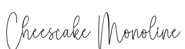 Cheescake Monoline Font Image