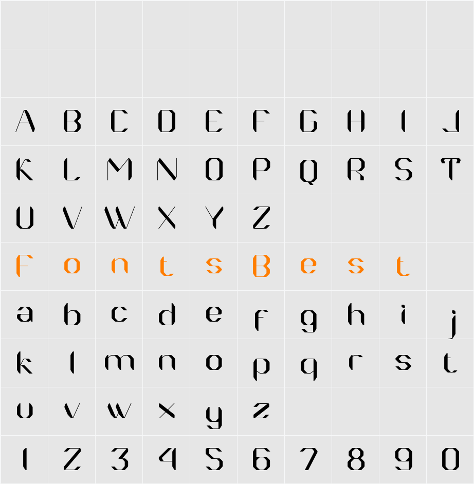 Moleno Character Map
