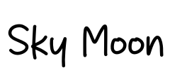 Sky Moon Font Image