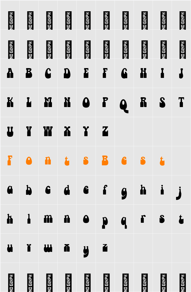 Retro Styla - Demo Version Character Map
