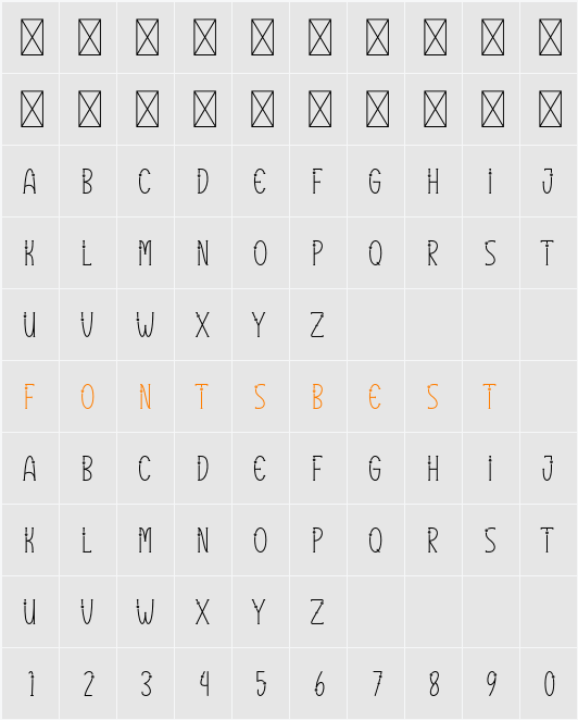 Vector Line Character Map