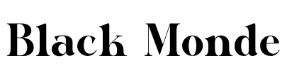 Black Monde Font Image