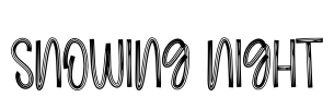 Snowing Night Font Image