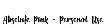 Absolute Pink - Personal Use Font Image