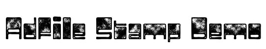 Adfile Stamp Demo Font Image