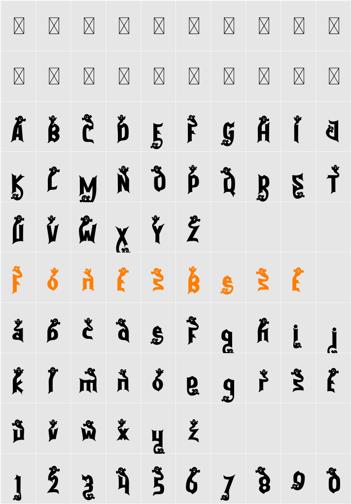 Purgatorie Ghost Character Map