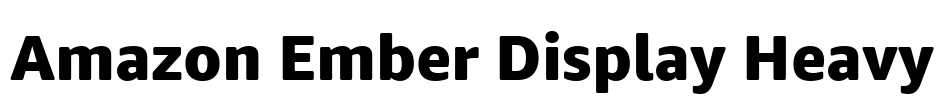 Amazon Ember Display Heavy Font Image