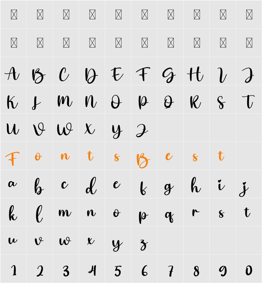 Comming Character Map