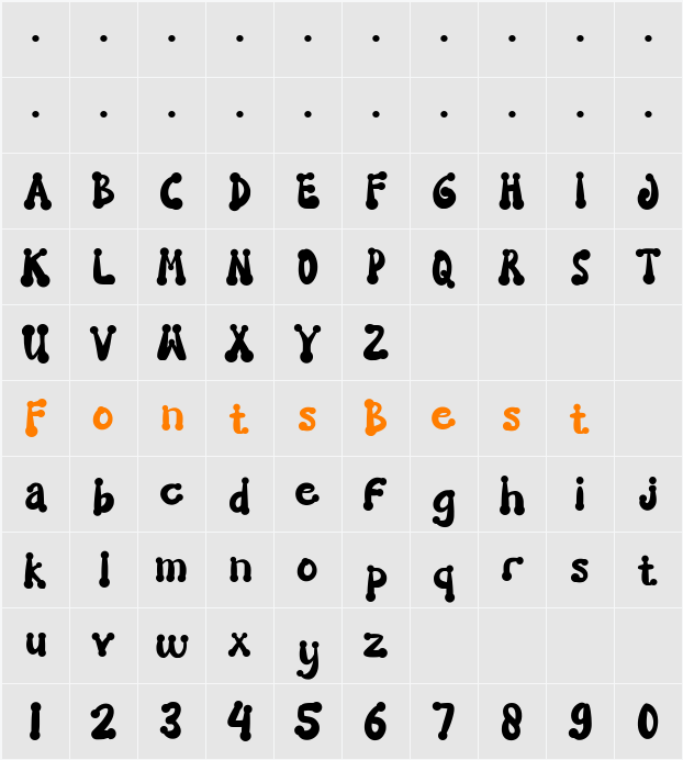 manroovy Character Map