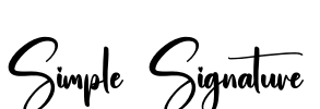 Simple Signature Font Image
