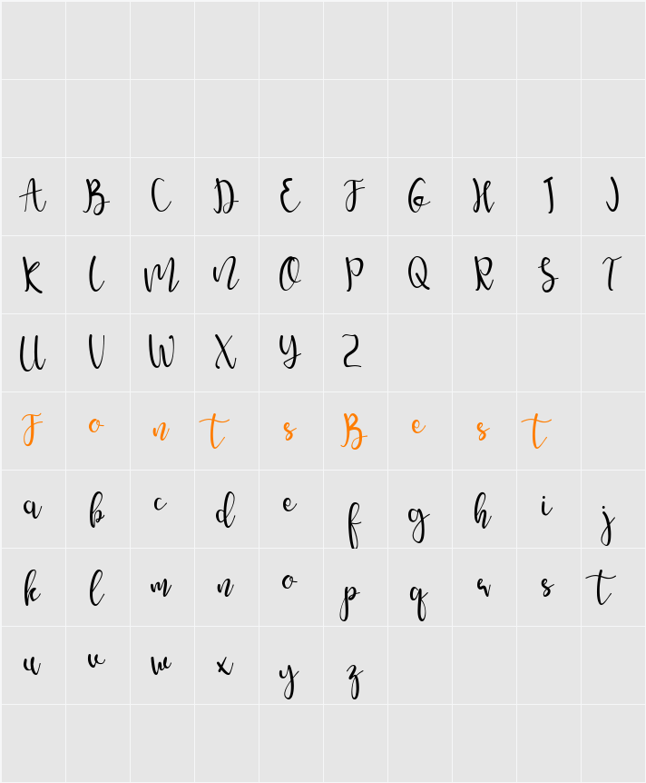 amelyna Character Map