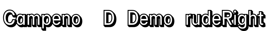Campeno 3D Demo rudeRight Font Image