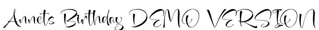Annets Birthday DEMO VERSION Font Image