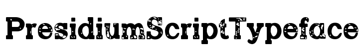 PresidiumScriptTypeface Font Image