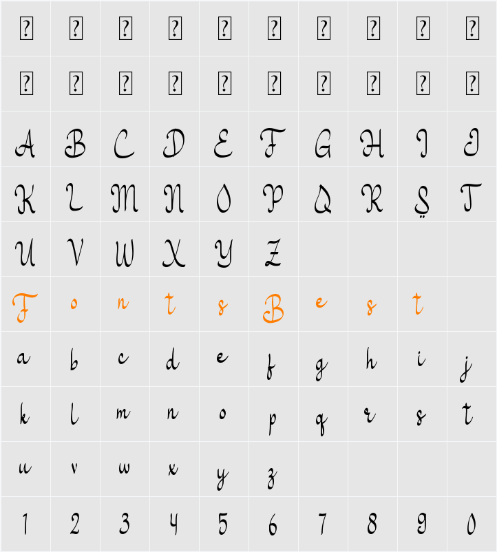 Salsabilah Character Map