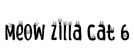 Meow Zilla Cat 6 Font Image